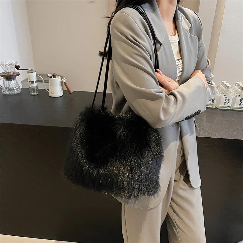 Роскошные повседневные сумки-тоут с твердым замком, модные зимние сумки нового стиля на плечо