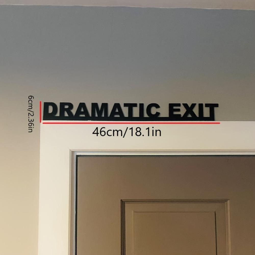 1 шт. Современная металлическая дверная накладка «Драматический выход» — настенное искусство и декор полок, идеально подходит для свадеб, Хэллоуина и Рождества, для использования в помещении, украшение для статуй на стену