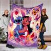 1pc S-Stitch7 Theme Blanket - Digital Print, Polyester, Cozy for All Seasons, Perfect for Outdoor, and Travel
