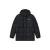 Solid Color Casual Warm Mid-Length Hooded Down Jacket Men Outerwear Black F11M248903F-BK