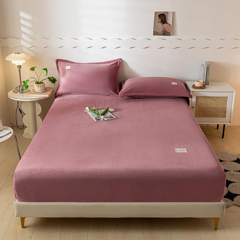 Осенне-зимняя теплая простыня на резинке из фланели, мягкая и удобная, простыни для двуспальной кровати, утолщенный коралловый флис, чехол для матраса, плюшевая простыня