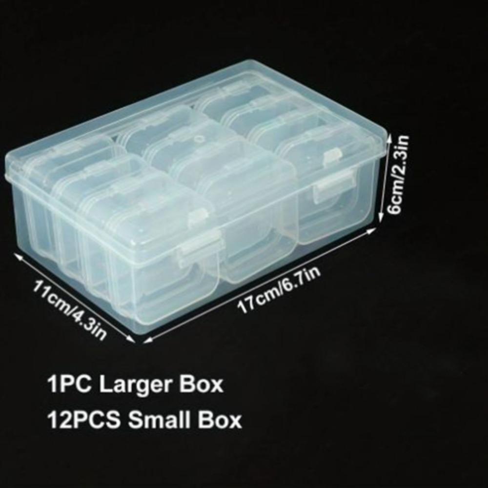 Plastic Transparent Storage Box DIY Earrings Storage Case Jewelry Storage Accessories