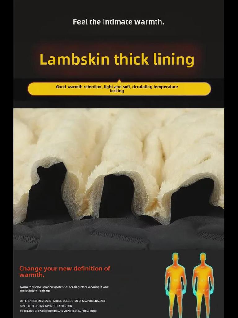 Men's Plus Size Thickened Fleece Cotton Winter Pants - Warm, Trendy, and Casual