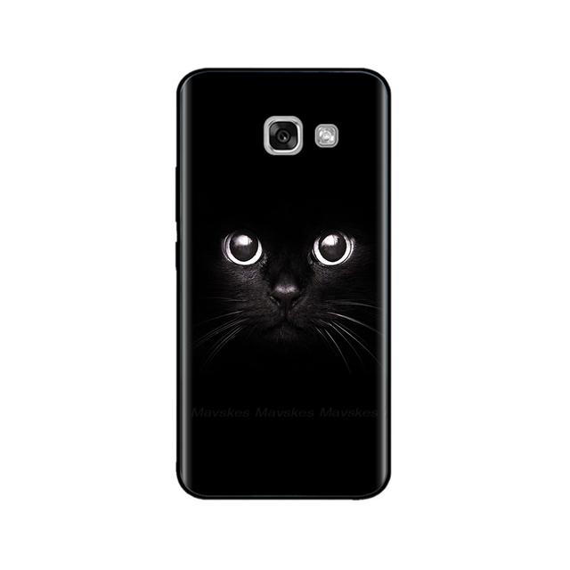 For Samsung Galaxy A3 2017 Case Silicon Soft Black Case For Samsung A7 A5 A3 2017 Case Cute Printed Tpu Bumper Phone Cover
