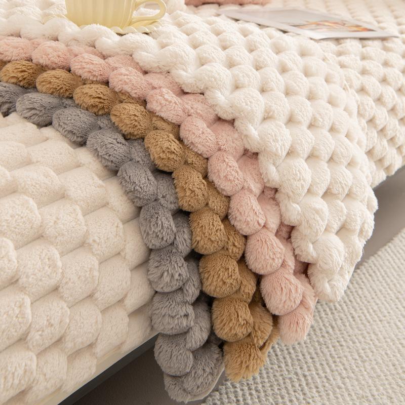 Зимний Толстый и Теплый Плюшевый Коврик для Дивана Скандинавский Минималистичный Противоскользящий Подушка для Сиденья Дивана Трехмерный Тисненый Противоскользящий Полный Комплект Ткань для Защиты от Пыли для Дивана