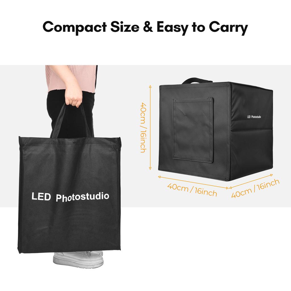 40 см/16 дюймов складная светодиодная палатка портативный настольный световой короб для фотостудии 128 шт. светодиодные бусины