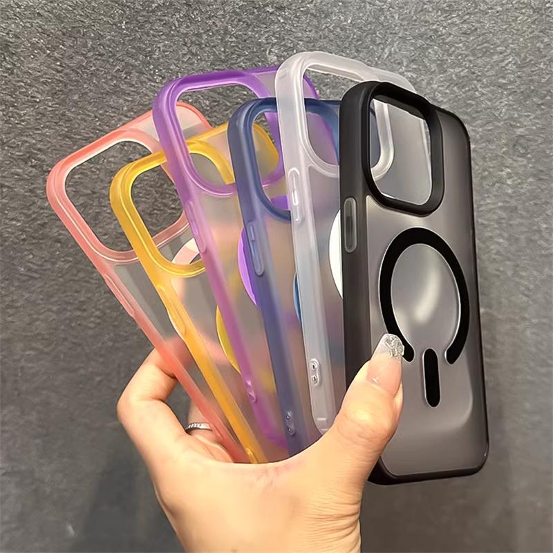 Translucent Matte Magsafe Magnetic Wireless Charge Case For iPhone 16 15 14 Plus 13 12 Pro Max 11 Jelly Bumper Shockproof Cover
