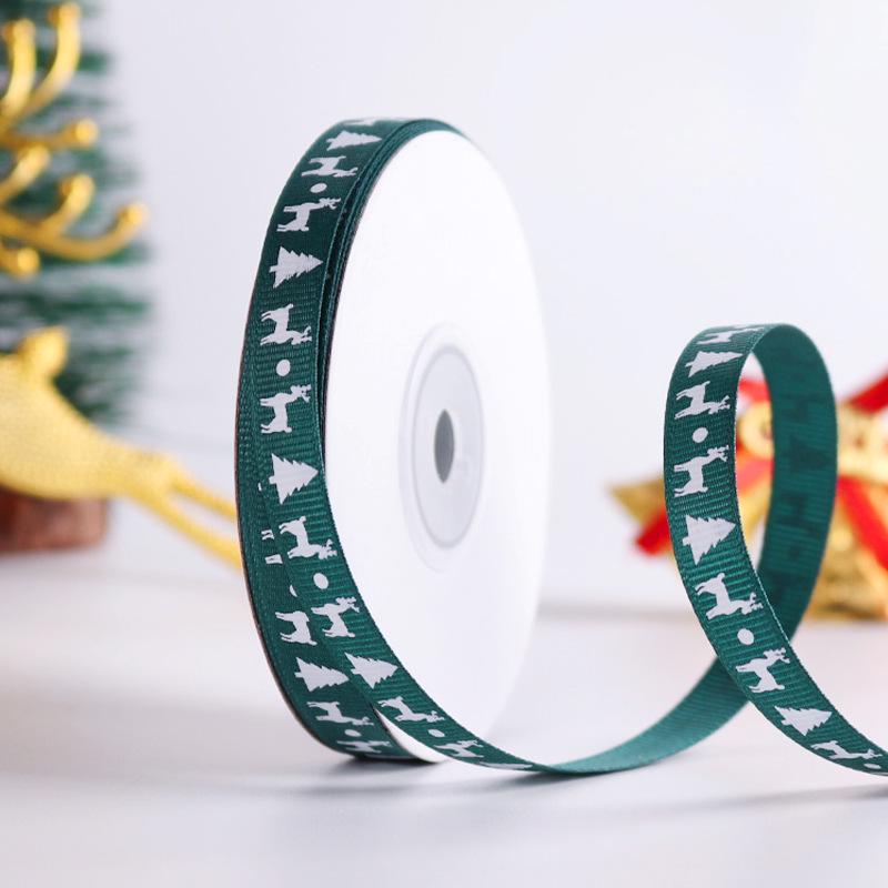 Рождественская лента 1 см для DIY-декора: Фестиваль, Торт, Подарок, Упаковка букета