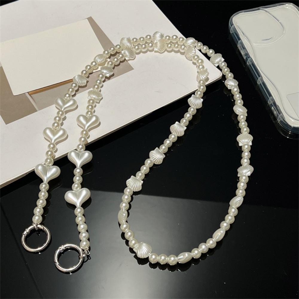 Long Long Crossbody Phone Chain Sweet Beads Phone Strap Phone Case Decor Cellphone Lanyard Girls