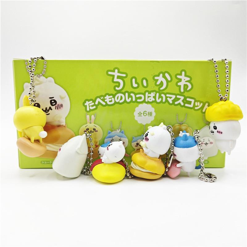 Pvc Cute Selfmocking Bear Japanese Cuisine Keychain Miniature Toy Figures Set
