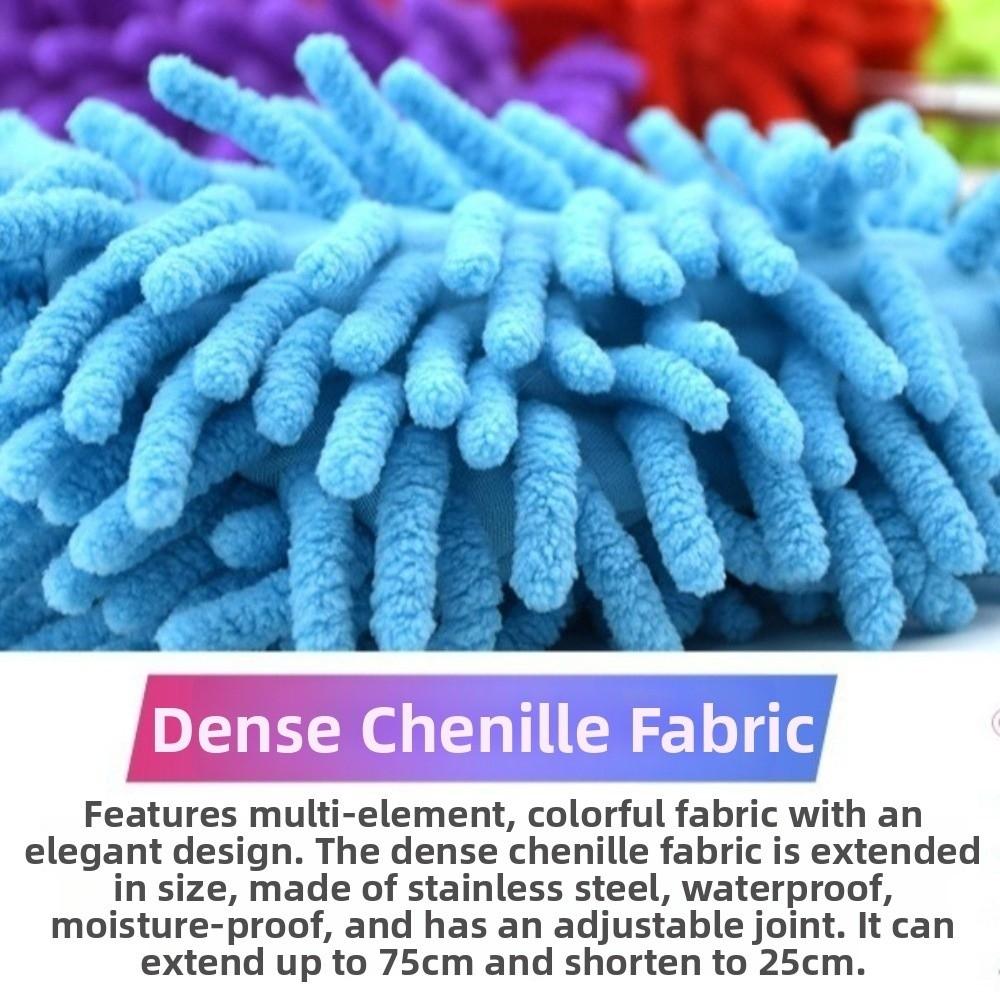 2 Pieces Extendable Cleaning Duster Replaceable Head Telescopic Dust Brush Furniture Dusting