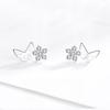 Love Flower Stud Earrings Korean Version Fashion Small and Simple Mori Temperament Small Stud Earrings with Diamonds Ins Small Earrings