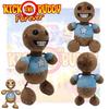 Мягкая игрушка Kick The Buddy, Кристально-мягкий мех, Коричневый, Высота 30 см, Наполнитель из ПП хлопка