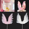 Large White Feather Wings Plug-In for Cake Decoration
