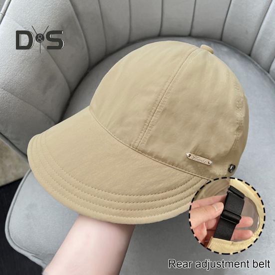 Outdoor Hat Sun Protection Anti-UV Wide Brim Solid Color Adjustable Head Circumference Foldable Lightweight Gardening Travel Sun Hat