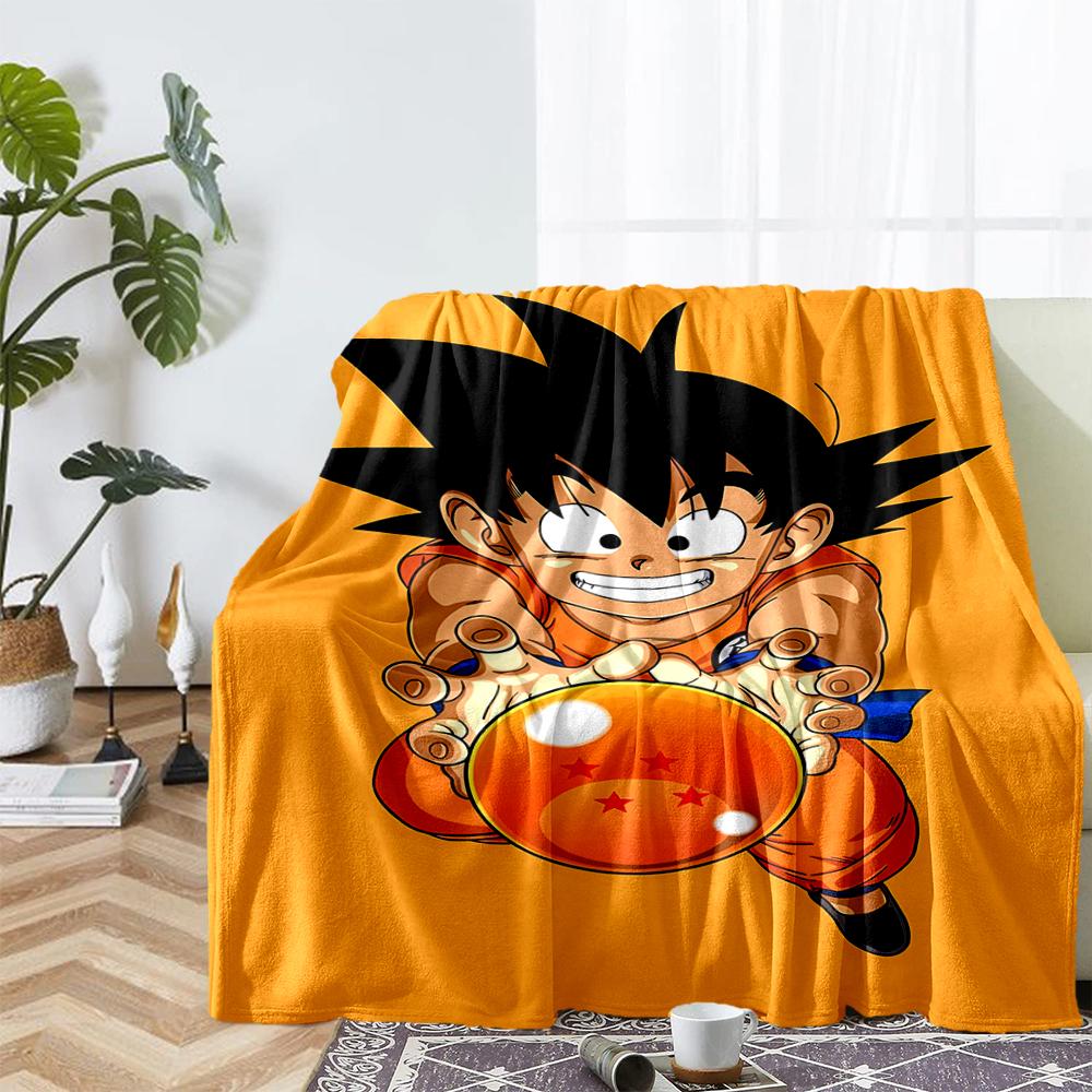 Плед с принтом на тему Dragon Ball - Идеально подходит для дивана, кровати, путешествий и использования на открытом воздухе | Можно стирать в машине, уютный и прочный.