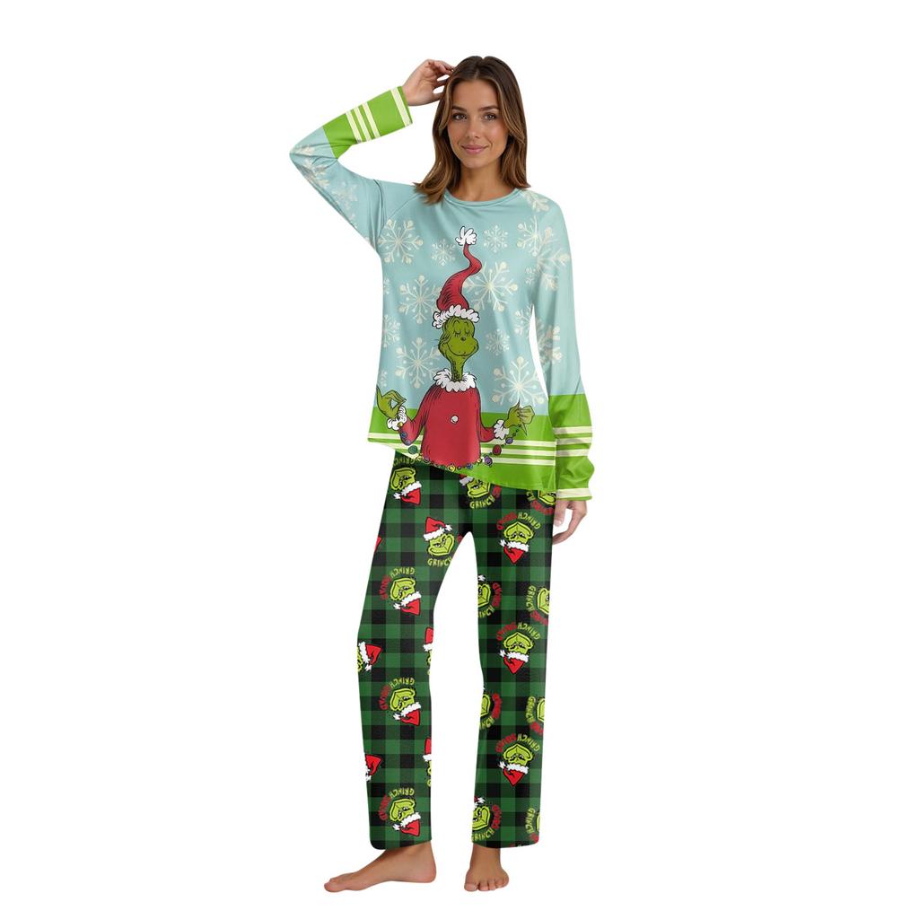 Комплект из топа и брюк с рождественскими принтами для всей семьи Одинаковые комплекты для всей семьи