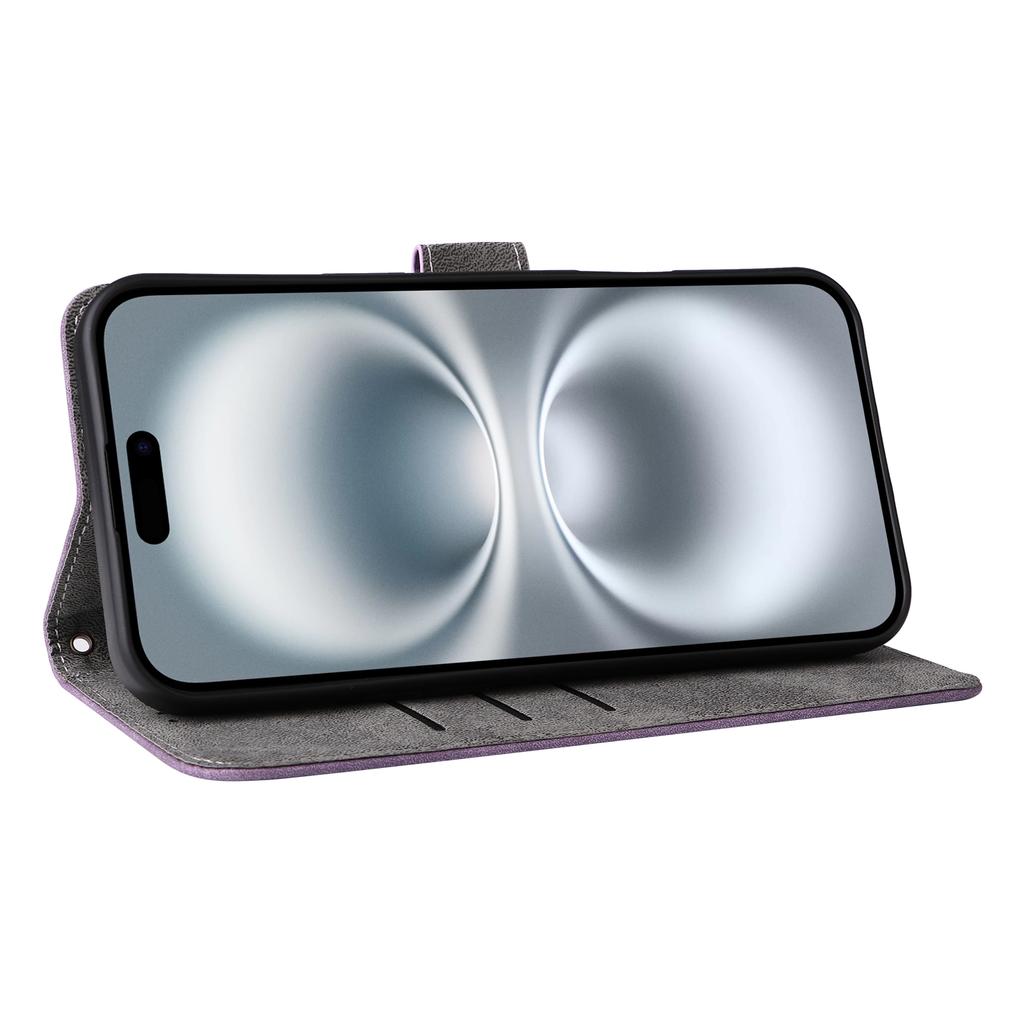 For iPhone 16 Plus Wallet Case RFID Blocking PU Leather Cover Stand View