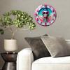 30x30cm Glass Wall Clock for a Trade Show with Custom Booth Number