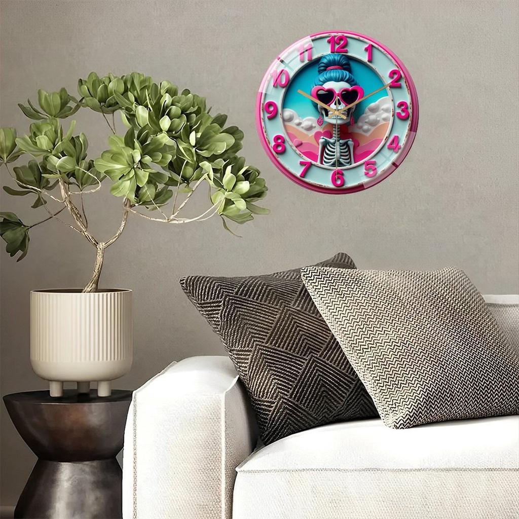 30x30cm Glass Wall Clock for a Trade Show with Custom Booth Number