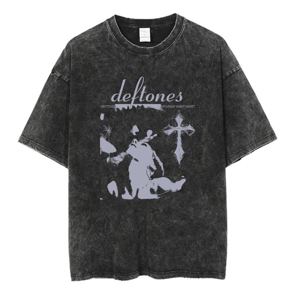 Deftones BandDiamond Eyes Music Album Cover TShirt Metal Rock Clothes Cotton Vintage Short Sleeve Tees For Men Plus Size Tops