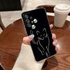 Забавный Милый Кот Лайн-Арт Прозрачный Чехол Для Телефона Для Samsung Galaxy A56 A57 A37 A55 A54 A36 A35 A26 A25 A17 A07 A52 A34 A73 A21s Чехол