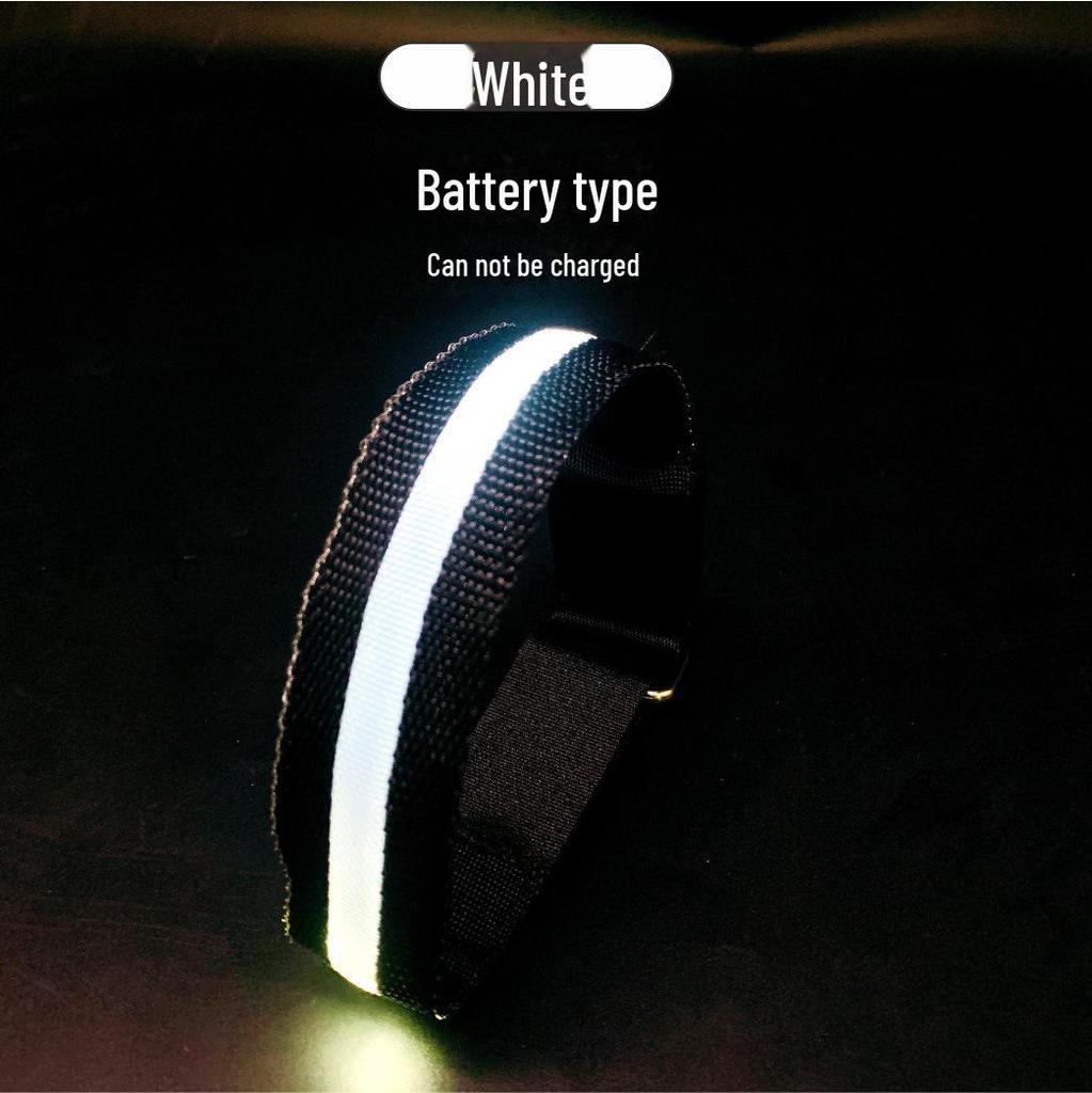 Светодиодная светоотражающая повязка на руку: Спортивный браслет с зарядкой через USB для бега в ночное время, езды на велосипеде, сигнальный фонарь с сетчатым дизайном.