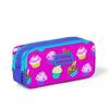 coral high Kids Lavender Pink Cupcake Patterned Two Compartment Pencil Bag 22198