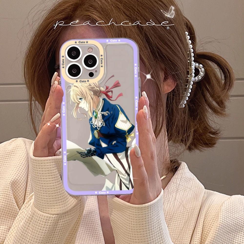 Чехол для телефона Violet Evergarden для iPhone 15 11 12 13 14 Mini Pro Max XR X XS TPU Прозрачный чехол