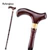 Red Wooden Single Joint Fashion Walking Stick Decorative Cospaly Cane Halloween Mace Crutch Wand Crosier 92cm