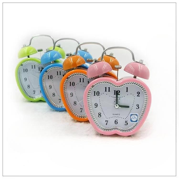 Детский Студенческий Металлический Будильник с Колокольчиком Креативный Обучающий Бесшумный Ночник Модный Классический Громкий Прикроватный Милый Часы