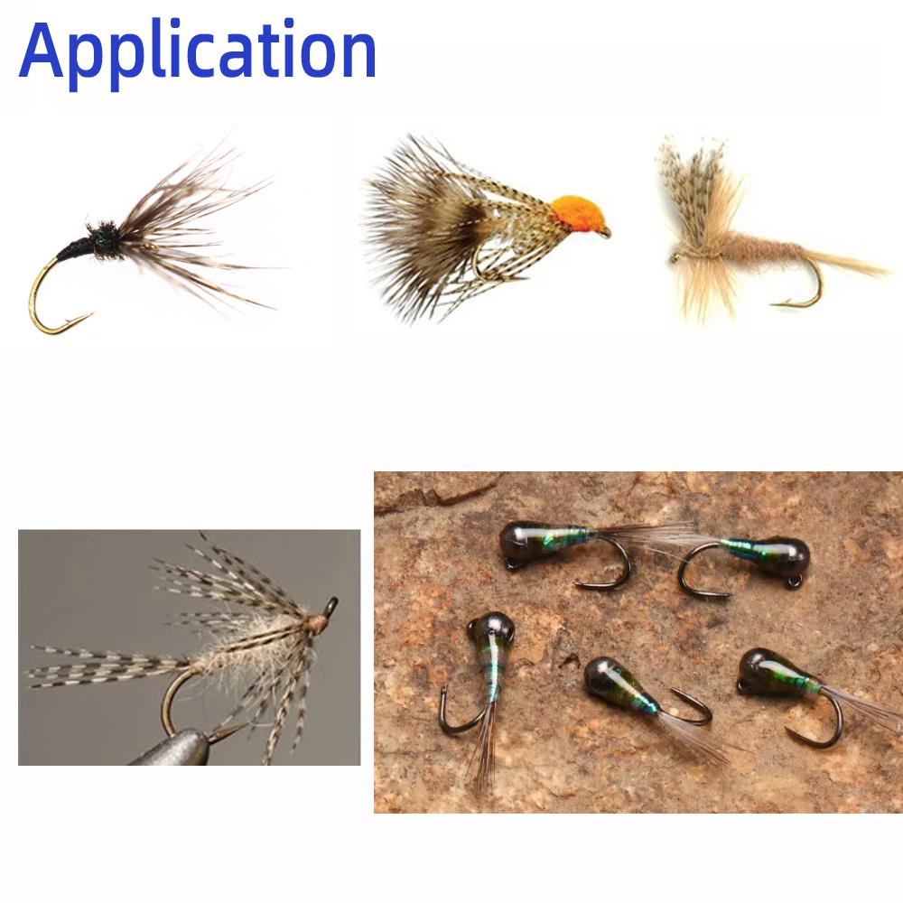 50 шт. натуральных перьев утиной пашины для крыльев, хвостов, стримеров, материала для вязания мушек