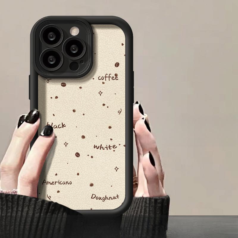 Подходит для чехла для мобильного телефона Apple 15 Iphone14/13 Кукла Кофе из брикетов 11/12 Силиконовая овечья кожа Xr Противоударный