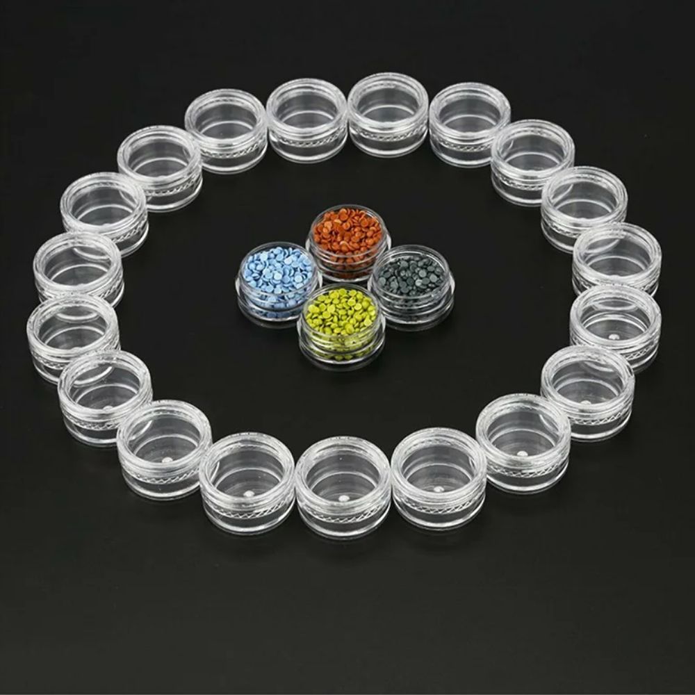 Portable Cream Jar Transparent Clear Can Tin Makeup Pot Cosmetic Bottles  for Nail Polish Skincare