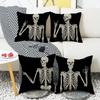 New Halloween Day of The Dead Pillowcase Skeleton Smiley Home Sofa Pillowcase