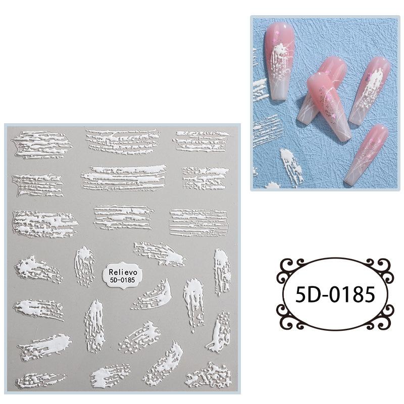 Наклейки для ногтей в китайском стиле, новогодние, тисненые, 5D, трехмерные, мультяшные, милые, аксессуары для ногтей