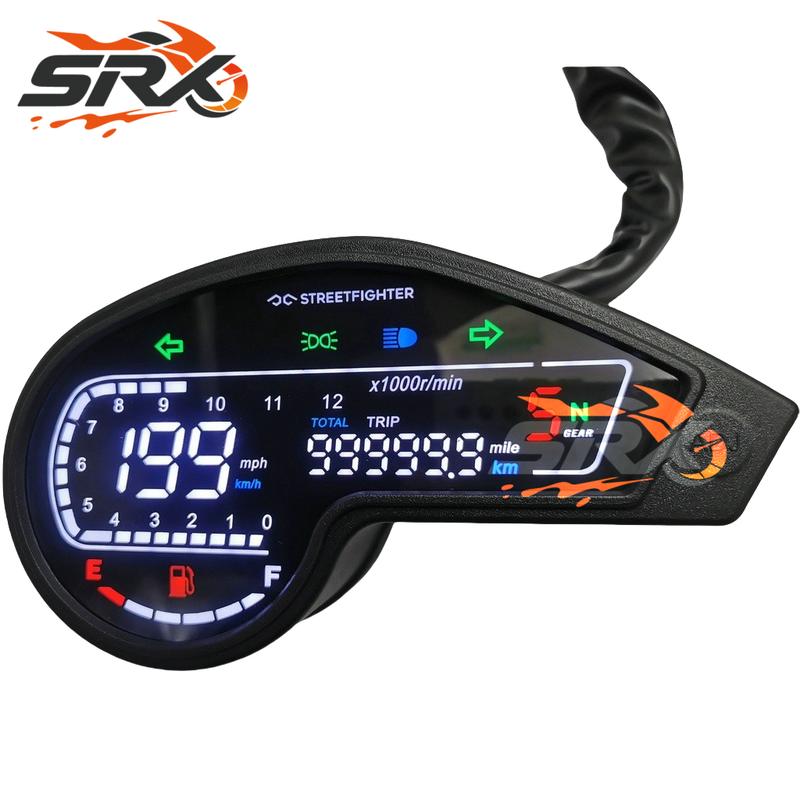 Для NXR150 Bros 2003-14 XTZ125 Цифровой ЖК-дисплей Спидометр Одометр Тахометр Мотоцикла
