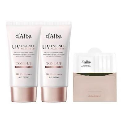 Dalba Waterfull Тонизирующий солнцезащитный крем SPF 50+ PA++++ (50мл х 2шт.) + Балансирующий очищающий веганский гель (15мл) набор
