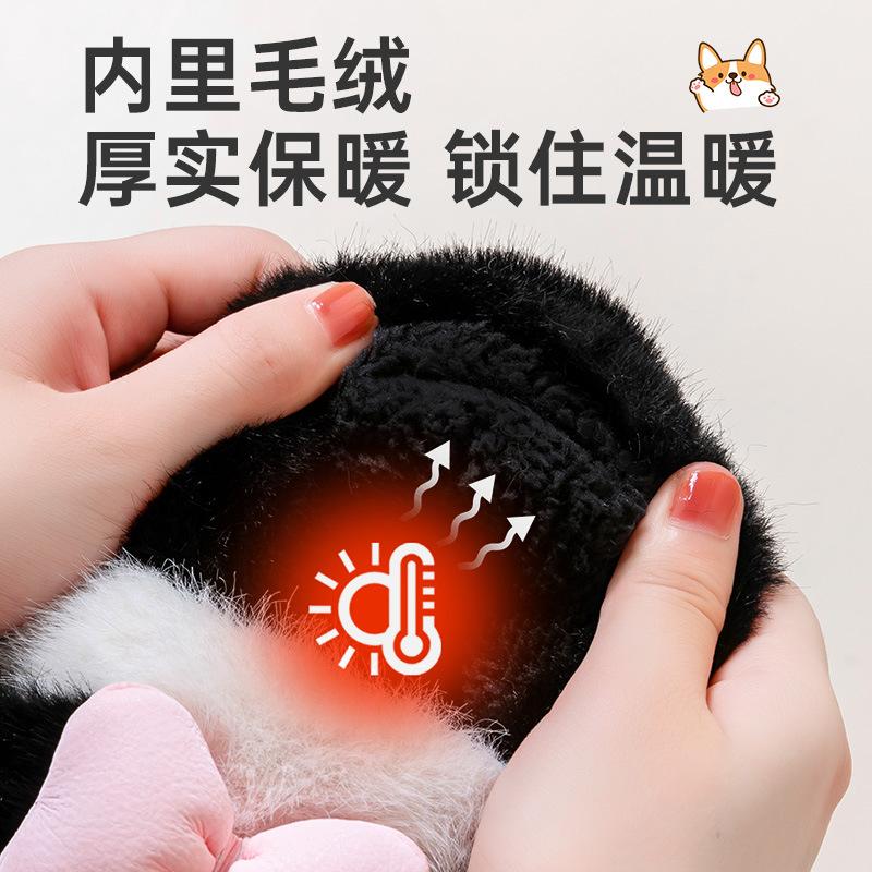 Новые хлопковые туфли зимние домашние мягкие нескользящие детские туфли из хлопка для мальчиков и девочек теплые плюшевые туфли