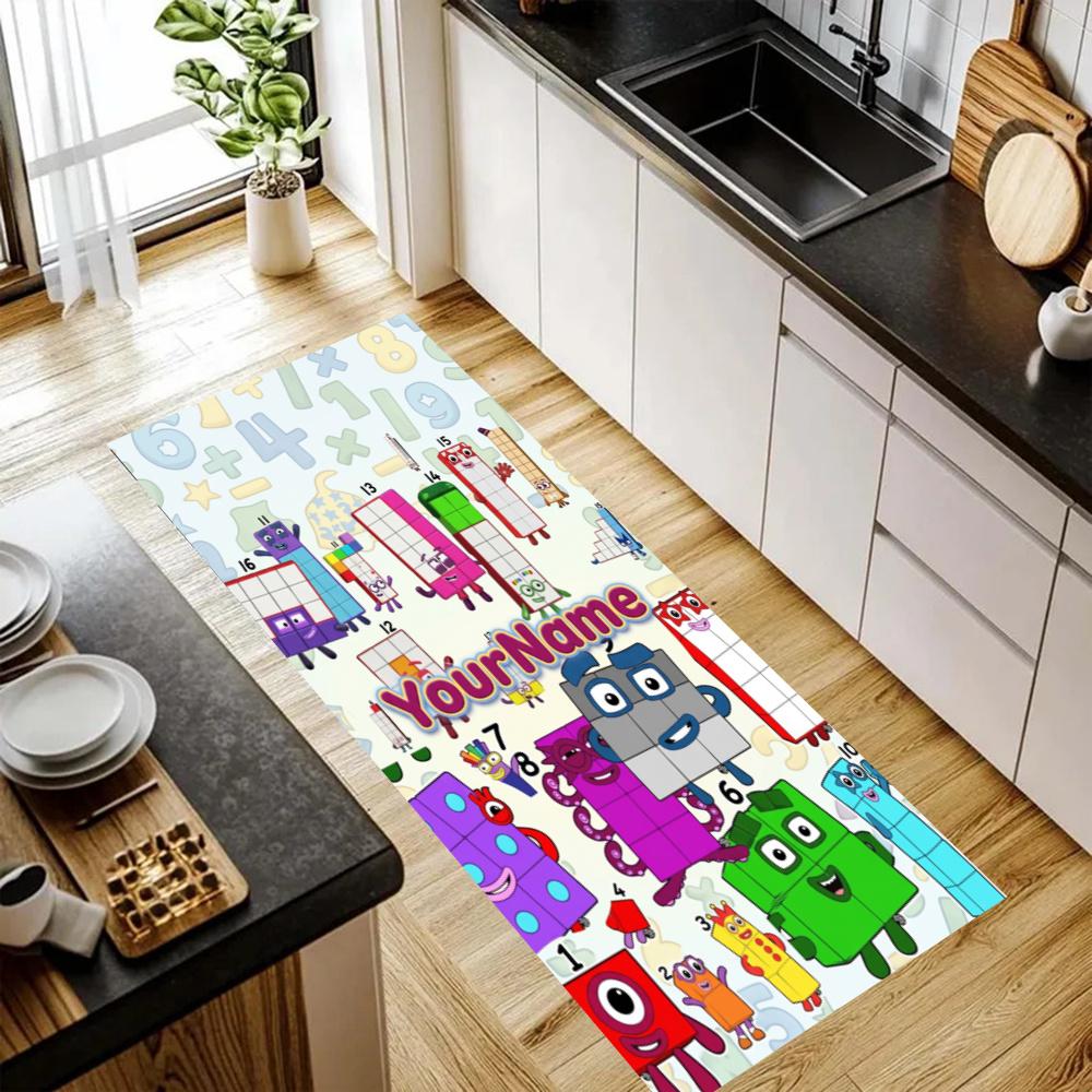 Numberblocks Customize Your Name Kitchen Rug Runner Rug Laundry Mat Hallway Entryway The Best Gift Choice