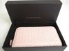 Authentic BOTTEGA VENETA Intrecciato Light Pink Leather Round Zip Wallet Purse #a442  Refurbished