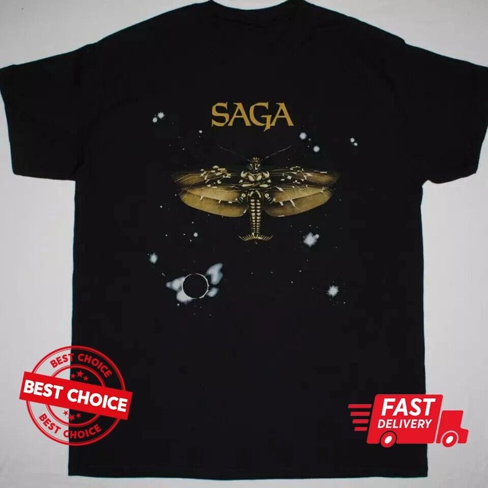 Saga Band Rock Black Unsiex TShirt Rock Band Shirt For Fans