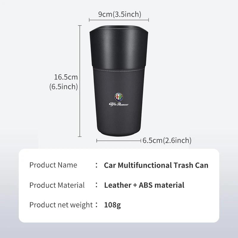 Hub Caps Car Garbage Storage Box Umbrella Organizer Bucket Cup Holder For Alfa Romeo 159 Giulietta 156 147 Giulia Mito GT Stelvi XGHIJ1