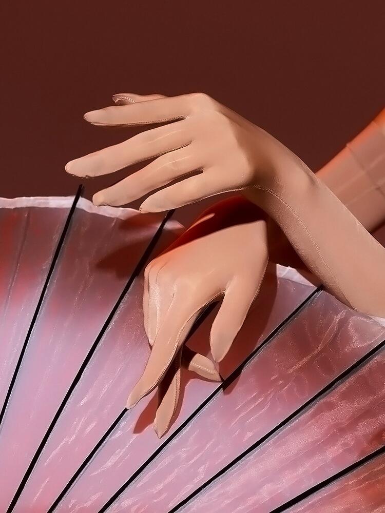 Конфиденциальные Черные Глянцевые Шелковые Авиационные Перчатки - Унисекс, Бесшовные, Пятипалые, Шелковистые