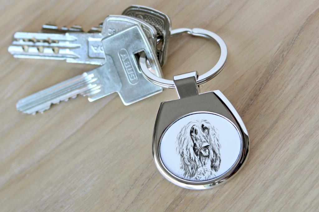 Afghan Hound, Tazi - Keychain with a Dog, Keychain with a Print, Personalized Pendant from the Art-Dog Brand