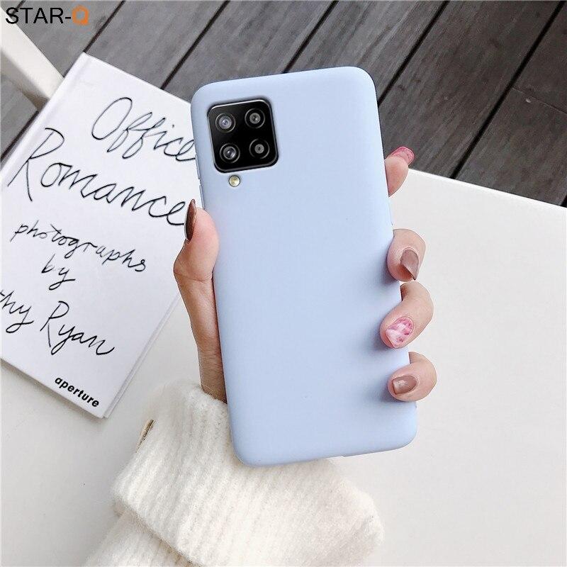 Силиконовый чехол для телефона Samsung Galaxy A12 A11 A42 A52 A51 A71 A72 A81 A91 A41 A31 A32 5G M02S A02S M31 M51 M21, матовая мягкая задняя крышка из ТПУ, Fundas Coque