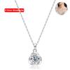 D цвет 100% стерлинговое серебро S925 шея фарфоровая пластина Pt950 ювелирные изделия D цвет 6,5 мм 1 карат кулон с муассанитом ожерелье для женщин