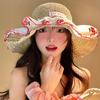 Lace Sun Cherry Hat Women Summer Beach Vacation Large Brim Sun Protection Cap