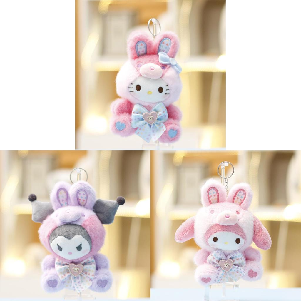 Hello Kitty Fluffy Plush Doll With Highquality Fabric For Gift And Decor
