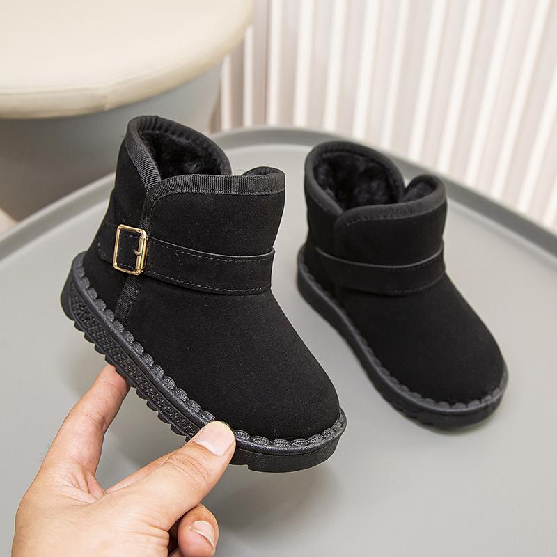 Children's Snow Boots Winter New Girls Fleece Warm Cotton Boots Boys Thickened Short Boots